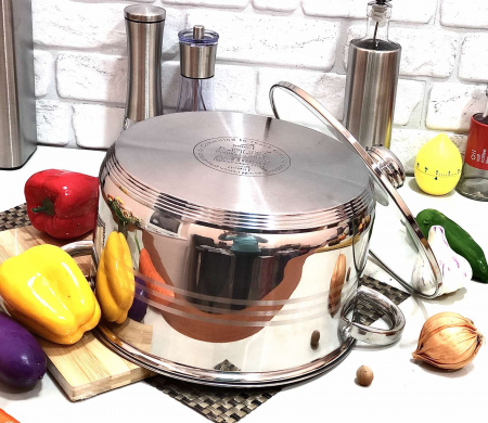 Кастрюля со стеклянной крышкой A-Plus - 2168 - 5,1 л  ✅ базовая цена $11.31 ✔ Опт ✔ Скидки ✔ Заходите! - Интернет-магазин ✅ Фортуна-опт ✅