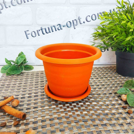 Горшок цветочный Натура d-13см, h-11см теракот 2940 ✅ базовая цена 13.51 грн. ✔ Опт ✔ Скидки ✔ Заходите! - Интернет-магазин ✅ Фортуна-опт ✅