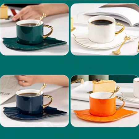 Чашка с блюдцем и ложкой 220 мл "Muse" 00949 ✅ базовая цена $9.37 ✔ Опт ✔ Скидки ✔ Заходите! - Интернет-магазин ✅ Фортуна-опт ✅