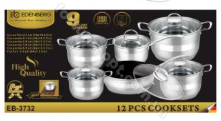 Набор кастрюль со сковородкой Edenberg EB - 3732➜ Опт и розница ✅ актуальная цена -Интернет магазин ✅ Фортуна ✅