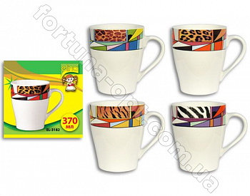 Чашка керамическая Elina EL - 3182 370 мл ✅ базовая цена 39.92 грн. ✔ Опт ✔ Акции ✔ Заходите! - Интернет-магазин Fortuna-opt.com.ua.