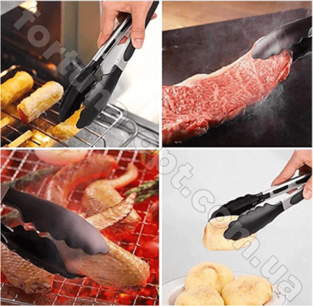 Щипцы кухонные 18 см силиконовые A-Plus - 1829  ✅ базовая цена $1.61 ✔ Опт ✔ Скидки ✔ Заходите! - Интернет-магазин ✅ Фортуна-опт ✅