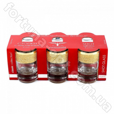 Набор стопок Золотой карат KAV 22-837 50 мл ✅ базовая цена 76.27 грн. ✔ Опт ✔ Скидки ✔ Заходите! - Интернет-магазин ✅ Фортуна-опт ✅