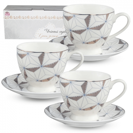 Набор чайный 12 пр 220 мл Грани золота 040-12-220 ✅ базовая цена 475.54 грн. ✔ Опт ✔ Скидки ✔ Заходите! - Интернет-магазин ✅ Фортуна-опт ✅