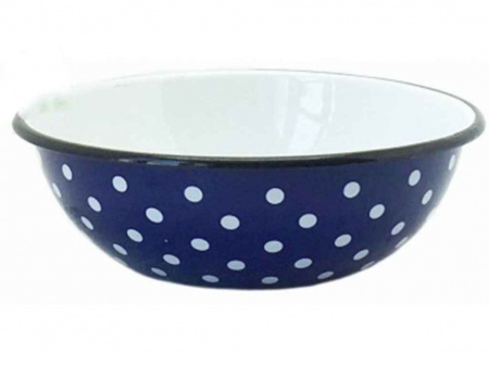 Миска эмалированная 0,6л 0305 Синяя полька ✅ базовая цена 79.96 грн. ✔ Опт ✔ Скидки ✔ Заходите! - Интернет-магазин ✅ Фортуна-опт ✅