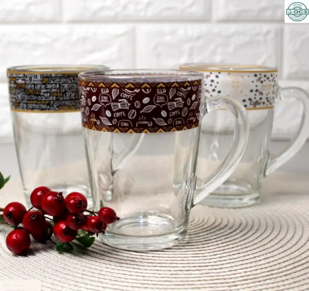 Кружка прозрачная с отводкой конус 300 мл - 8148 ✅ базовая цена 55.28 грн. ✔ Опт ✔ Скидки ✔ Заходите! - Интернет-магазин ✅ Фортуна-опт ✅