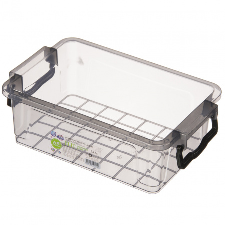 Контейнер плоский черный с ручкой 2,2л 0022 ✅ базовая цена 40.05 грн. ✔ Опт ✔ Скидки ✔ Заходите! - Интернет-магазин ✅Фортуна-опт ✅