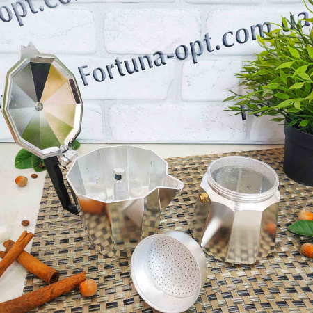 Гейзерная кофеварка (алюминий) 6 ч A-Plus - 2082 ✅ базовая цена $5.47 ✔ Опт ✔ Скидки ✔ Заходите! - Интернет-магазин ✅ Фортуна-опт ✅