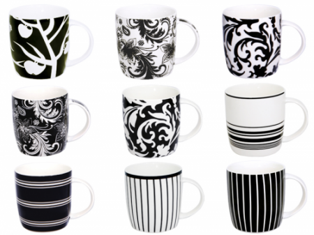 Чашка 360 мл "Белое и черное" керамика 2183 ✅ базовая цена 65.94 грн. ✔ Опт ✔ Скидки ✔ Заходите! - Интернет-магазин ✅ Фортуна-опт ✅