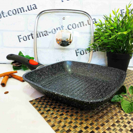 Сковорода гриль со съемной ручкой и крышкой Edenberg EB - 8129 ✅ базовая цена $17.04 ✔ Опт ✔ Скидки ✔ Заходите! - Интернет-магазин ✅ Фортуна-опт ✅