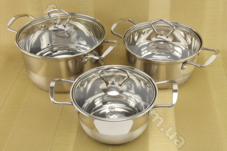 Набор посуды из нержавеющей стали A-Plus - 0401➜ Опт и розница ✅ актуальная цена -Интернет магазин ✅ Фортуна ✅