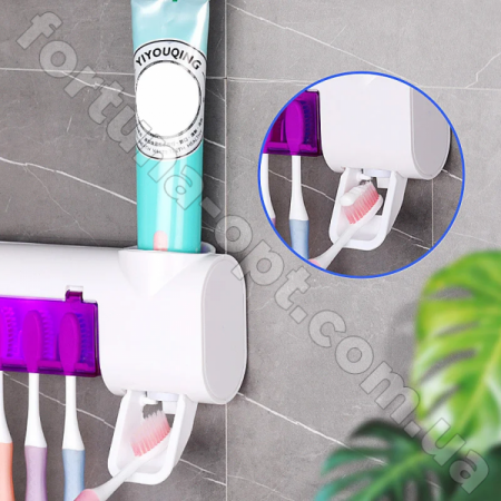 Диспенсер для зубных щеток с дозатором  светящийся TV 000190 ✅ базовая цена $5.97 ✔ Опт ✔ Скидки ✔ Заходите! - Интернет-магазин ✅ Фортуна-опт ✅