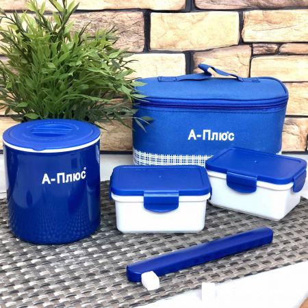 Ланч бокс термос для еды металлический с сумкой A-Plus - 1670 - 500 мл ✅ базовая цена $10.72 ✔ Опт ✔ Скидки ✔ Заходите! - Интернет-магазин ✅Фортуна-опт ✅