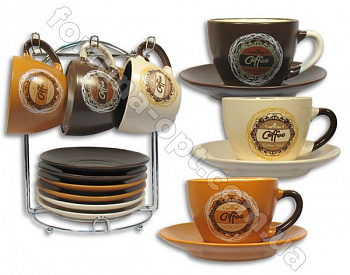 Чайный набор керамика на стойке Elina EL - 2107 12 предметов ➜ Оптом и в розницу ✅ актуальная цена - Интернет магазин ✅ Фортуна ✅