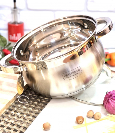 Кастрюля из нержавеющей стали Edenberg EB - 3724 - 2,9 л ✅ базовая цена $12.59 ✔ Опт ✔ Скидки ✔ Заходите! - Интернет-магазин ✅ Фортуна-опт ✅
