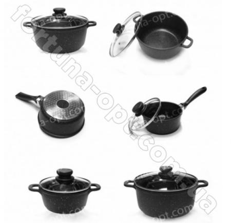 Набор посуды Edenberg EB - 9180, мраморное покрытие ✅ базовая цена $58.12 ✔ Опт ✔ Скидки ✔ Заходите! - Интернет-магазин ✅ Фортуна-опт ✅