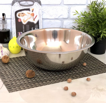 Миска из нержавеющей стали A-Plus - 0877 (26 см) ✅ базовая цена $1.50 ✔ Опт ✔ Скидки ✔ Заходите! - Интернет-магазин ✅ Фортуна-опт ✅