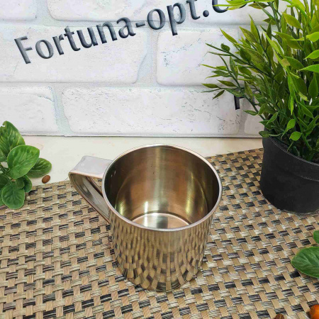 Кружка из нержавеющей стали 9 см A-Plus - 0274 ✅ базовая цена $0.91 ✔ Опт ✔ Скидки ✔ Заходите! - Интернет-магазин ✅ Фортуна-опт ✅