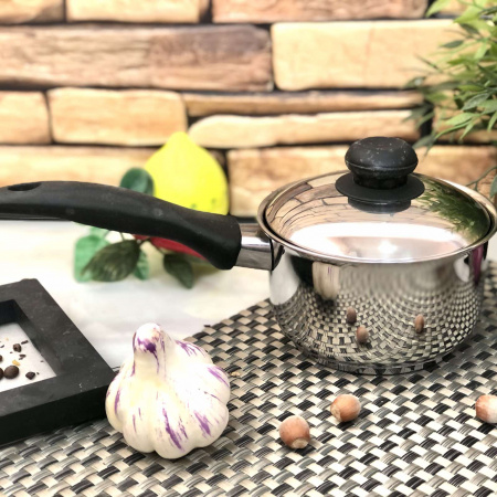 Ковш с двойным дном и крышкой на 1 л Empire ЕМ - 0127 ✅ базовая цена $8.11 ✔ Опт ✔ Скидки ✔ Заходите! - Интернет-магазин ✅ Фортуна-опт ✅