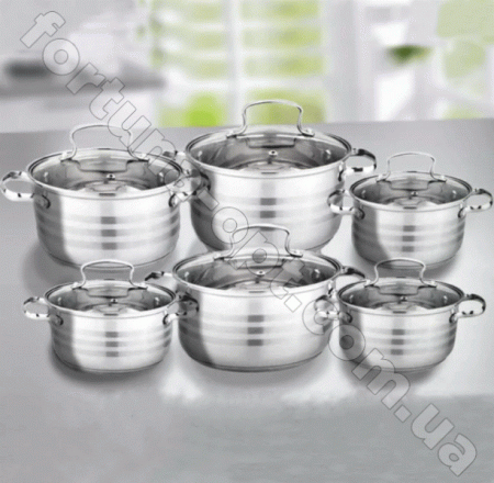 Набор посуды из нержавеющей стали Edenberg EB - 4075 ➜ Опт и розница ✅ актуальная цена -Интернет магазин ✅ Фортуна ✅