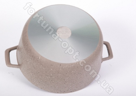 Казан - кастрюля со стеклянной крышкой светло - серый гранит Талко AA 3206 - 6 л ✅ базовая цена 610.71 грн. ✔ Опт ✔ Скидки ✔ Заходите! - Интернет-магазин ✅ Фортуна-опт ✅