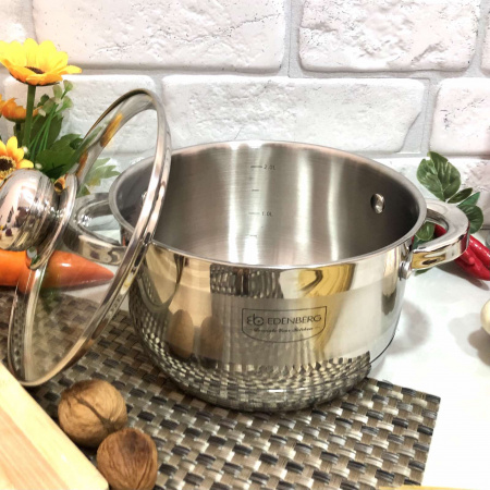 Кастрюля с крышкой Edenberg EB - 3004 - 2 л ✅ базовая цена $14.80 ✔ Опт ✔ Скидки ✔ Заходите! - Интернет-магазин ✅ Фортуна-опт ✅