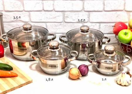 Кастрюля из нержавеющей стали Benson - 219 -3,5 л ✅ базовая цена $13.51 ✔ Опт ✔ Скидки ✔ Заходите! - Интернет-магазин ✅ Фортуна-опт ✅