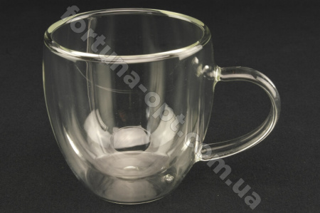 Чашка стеклянная 250 мл двойная стенка Капучино A-Plus - 7011 ✅ базовая цена $2.49 ✔ Опт ✔ Скидки ✔ Заходите! - Интернет-магазин ✅ Фортуна-опт ✅