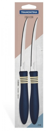 Нож для томата 127 мм 2 шт/наб Трамонтина COR & COR синяя ручк 23462/235 ✅ базовая цена 205.13 грн. ✔ Опт ✔ Скидки ✔ Заходите! - Интернет-магазин ✅ Фортуна-опт ✅