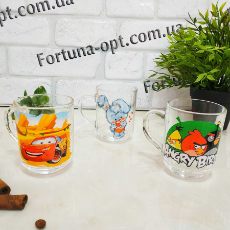 Чашка стекло 200 мл "Детская микс" 8105-1335 ✅ базовая цена 35.63 грн. ✔ Опт ✔ Скидки ✔ Заходите! - Интернет-магазин ✅ Фортуна-опт ✅
