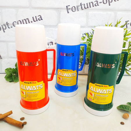 Термос стеклянная колба A-Plus - 1634 - 500 мл  ➜ фото ➜ цена $2.92 - Интернет-магазин ✅ Fortuna-opt.com.ua. ✅ 