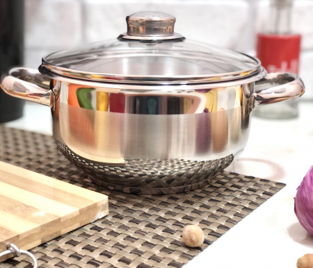 Кастрюля из нержавеющей стали Home Perfect - 2310 - 2,5 л ✅ базовая цена 338.86 грн. ✔ Опт ✔ Скидки ✔ Заходите! - Интернет-магазин ✅ Фортуна-опт ✅