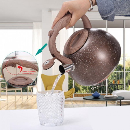 Чайник на плиту мраморный 3 л  Edenberg EB - 1983 ✅ базовая цена $14.16 ✔ Опт ✔ Скидки ✔ Заходите! - Интернет-магазин ✅ Фортуна-опт ✅