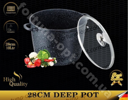 Кастрюля - казан мраморный Edenberg EB - 1172 - 10 л ✅ базовая цена $32.56 ✔ Опт ✔ Скидки ✔ Заходите! - Интернет-магазин ✅ Фортуна-опт ✅