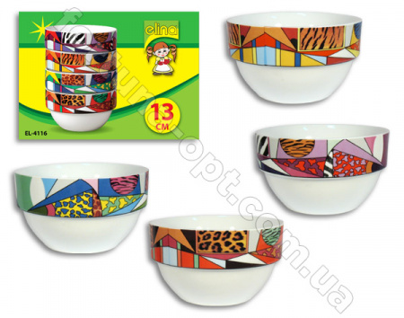 Пиала керамическая 4 штуки Elina EL - 4116 13 см ✅ базовая цена 107.40 грн. ✔ Опт ✔ Скидки ✔ Заходите! - Интернет-магазин ✅ Фортуна-опт ✅