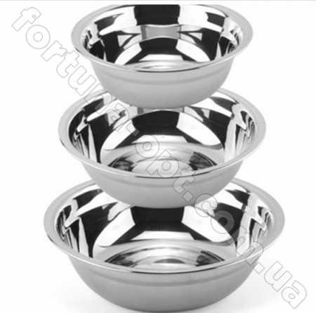 Миска из нержавейки 28 см A-Plus - 0878  ✅ базовая цена $1.79 ✔ Опт ✔ Скидки ✔ Заходите! - Интернет-магазин ✅ Фортуна-опт ✅
