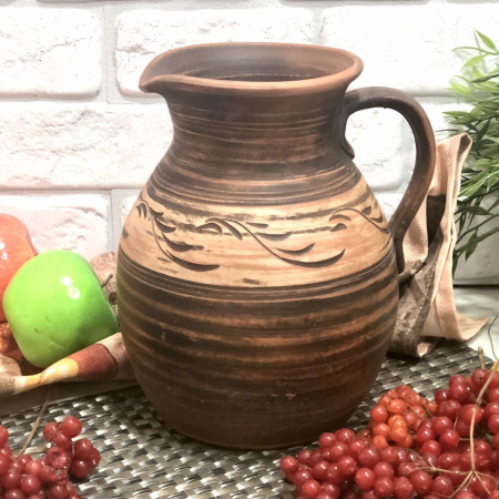 Кувшин красная глина Индийский 5 л - 2977 ✅ базовая цена 199 грн. ✔ Опт ✔ Скидки ✔ Заходите! - Интернет-магазин ✅ Фортуна-опт ✅