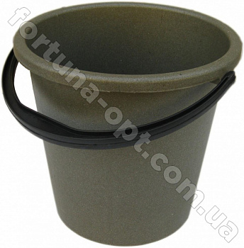 Ведро пластиковое черное 2 сорт 10 л - 0009  ✅ базовая цена 63 грн. ✔ Опт ✔ Акции ✔ Заходите! - Интернет-магазин Fortuna-opt.com.ua.