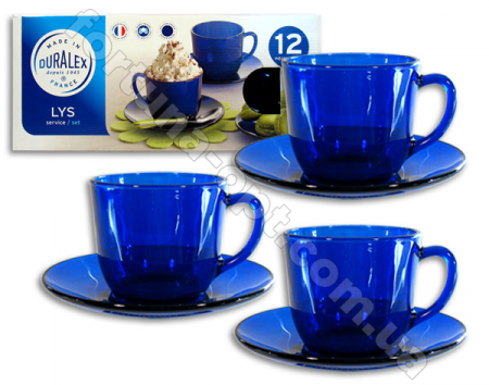 Сервиз чайный Duralex Saphir - 9035 12 предметов ✅ базовая цена 218.80 грн. ✔ Опт ✔ Скидки ✔ Заходите! - Интернет-магазин ✅ Фортуна-опт ✅