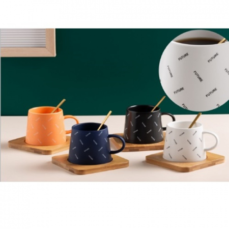 Чашка с блюдцем и ложкой 240 мл "Future" 00583 ✅ базовая цена $4.26 ✔ Опт ✔ Скидки ✔ Заходите! - Интернет-магазин ✅ Фортуна-опт ✅