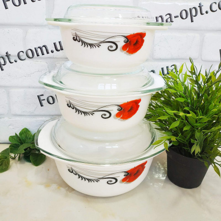 Набор кастрюль термостекло A - Plus - 1864 (3 шт) ✅ базовая цена $15.14 ✔ Опт ✔ Скидки ✔ Заходите! - Интернет-магазин ✅ Фортуна-опт ✅