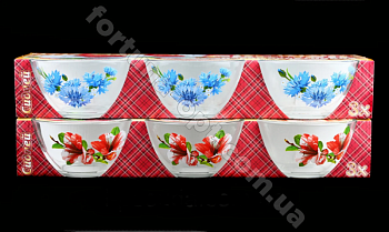 Салатники стекло Сидней 3 шт/наб -  8195 ➜ Оптом и в розницу ✅ актуальная цена -Интернет магазин ✅ Фортуна ✅