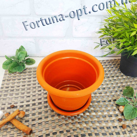 Горшок цветочный Натура d-13см, h-11см теракот 2940 ✅ базовая цена 13.51 грн. ✔ Опт ✔ Скидки ✔ Заходите! - Интернет-магазин ✅ Фортуна-опт ✅