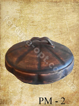 Сковорода для запекания с крышкой (черно-красная глина) ➜ Оптом и в розницу ✅ актуальная цена - Интернет магазин ✅ Фортуна ✅