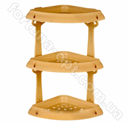 Полка для ванной комнаты угловая (бежевая) 0736 ✅ базовая цена 125.44 грн. ✔ Опт ✔ Скидки ✔ Заходите! - Интернет-магазин ✅ Фортуна-опт ✅