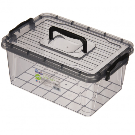 Контейнер плоский с ручкой черный 5л 0025 ✅ базовая цена 59.98 грн. ✔ Опт ✔ Скидки ✔ Заходите! - Интернет-магазин ✅Фортуна-опт ✅