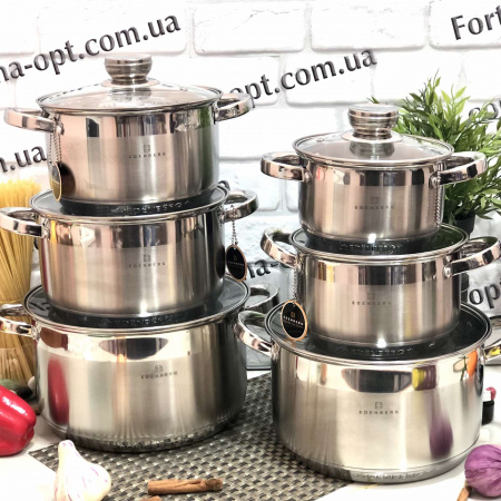 Набор нержавеющей посуды Edenberg EB - 4036➜ Опт и розница ✅ актуальная цена -Интернет магазин ✅ Фортуна ✅