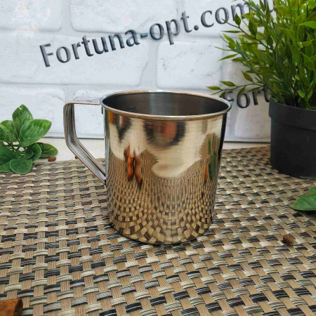 Кружка из нержавеющей стали 11 см A-Plus - 0276 ✅ базовая цена $1.33 ✔ Опт ✔ Скидки ✔ Заходите! - Интернет-магазин ✅ Фортуна-опт ✅