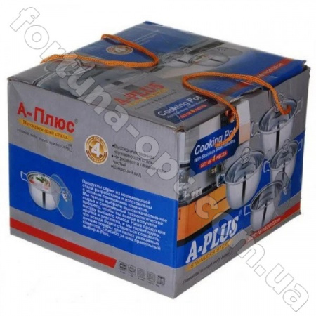 Набор посуды из нержавеющей стали A-Plus - 2061➜ Опт и розница ✅ актуальная цена -Интернет магазин ✅ Фортуна ✅