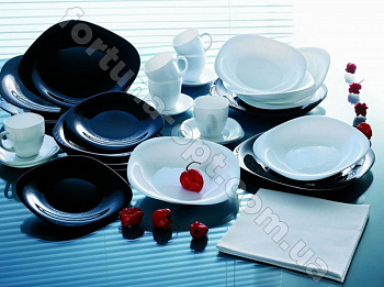 Сервиз столовый Luminarc Carine White & Black L - 1500 30 предметов ➜ Оптом и в розницу ✅ актуальная цена -Интернет магазин ✅ Фортуна ✅